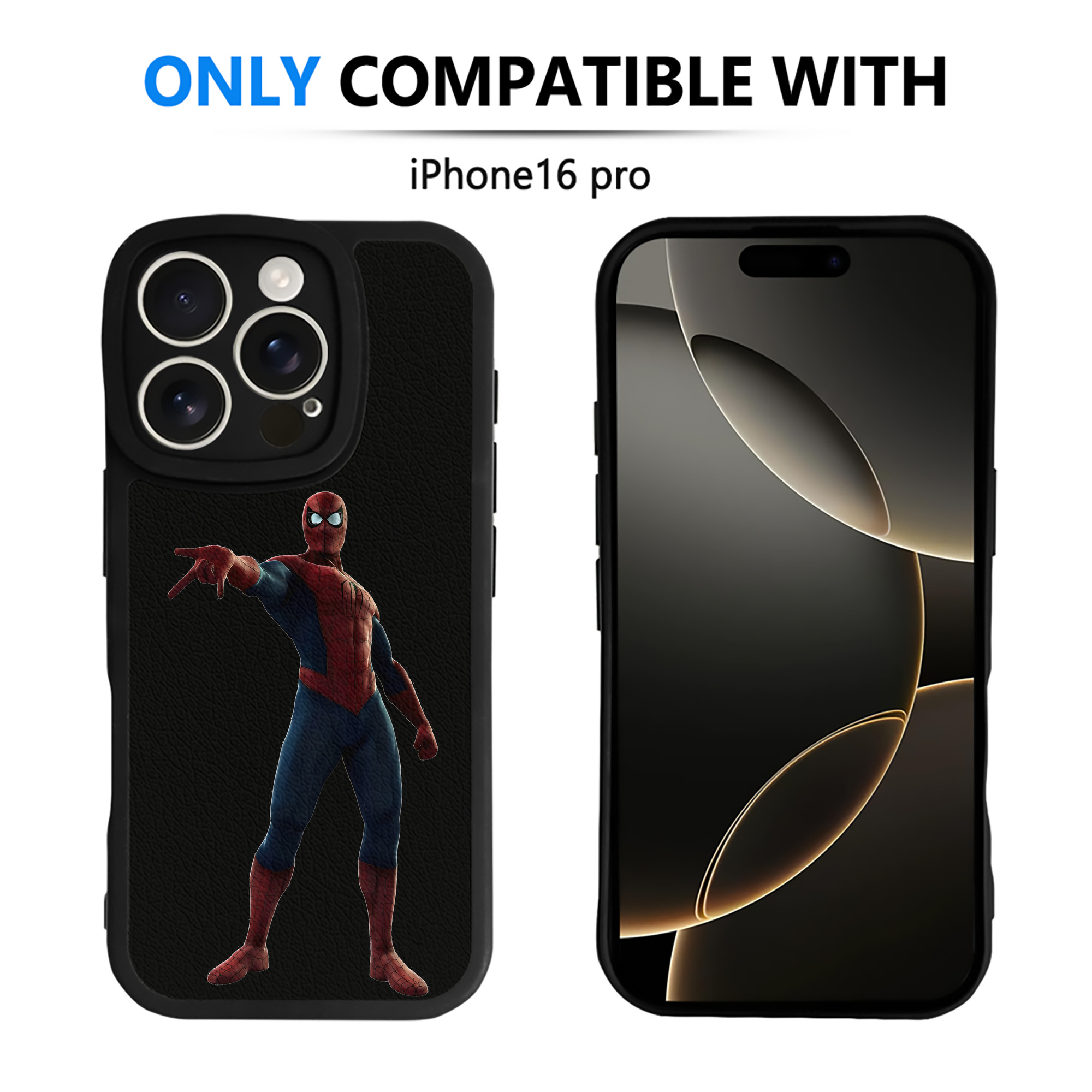 Spider Man スパイダーマン 【iPhone 16シリーズ対応】シリコンスマホケース（レザー調） 材質：シリコン